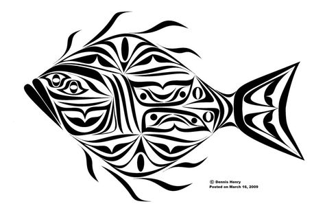 The Halibut by skullzapper on DeviantArt Halibut Tattoo, Totem Drawing, Alaskan Art, Random Tattoos, Not Bad, Native Art, Indian Art, I Tattoo, Painting Ideas