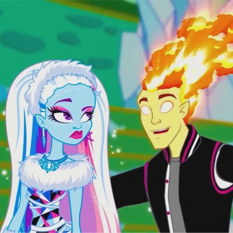 Abby Bominable And Heath, Heath Burns X Abbey, Monster High Abby X Heath, Monster High Abbey And Heath, Abbey Bominable X Heath Burns, Abby X Heath, Heath And Abbey, Abbey X Heath, Monster High Couples