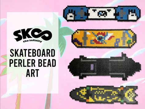 Sk8 The Infinity Perler Beads, Hamma Beads Ideas, Sk8 The Infinity, Perler Crafts, Diy Perler Bead Crafts, Pixel Art Characters, Melty Beads, Diy Perler Beads, Bead Ideas