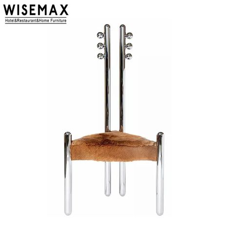 Wisemax Vintage Midcentury Art Furniture Stainless Steel 2 Pipes High Back Six Variations Dining Chair With Boucle Fur Seat - Buy Luxury Dining Chair Art Chair luxury High Back Chair high Back Dining Chair fur Chair decorative Chair Product on Alibaba.com Chair Luxury, Fur Chair, Midcentury Art, Chair Art, Holland House, Luxury Dining Chair, High Back Dining Chairs, Art Chair, High Back Chairs