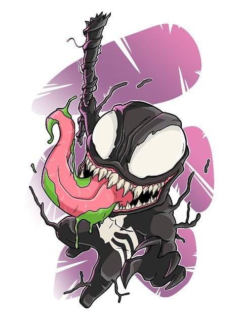 Venom Drawing, A Cartoon, Venom