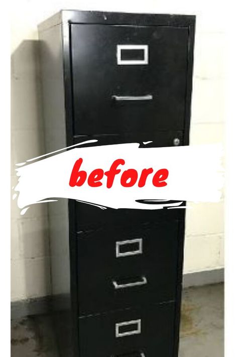 Filing Cabinet Repurpose, File Cabinet Redo, Painting Metal Cabinets, Metal Desk Makeover, Cabinet Upcycle, Painted File Cabinets, Garage Storage Units, Filing Cabinet Organization, Cabinet Makeover Diy