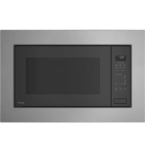 GE Profile™ Series 2.2 Cu. Ft. Built-In Sensor Microwave Oven Ge Profile Microwave, Microwave Trim Kit, Built In Microwave Oven, Built In Coffee Maker, Microwave In Kitchen, Countertop Microwave, Ge Appliances, Kitchen Timers, Microwave Ovens