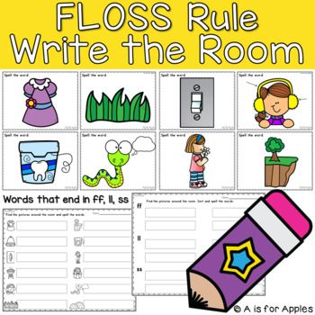 Practice phonics and the floss rule (double consonants) with this write the room activity! The floss rule: when a one-syllable word ends in f, l, or s, double the final f, l, or s12 pictures of words that follow the floss rule, 5 differentiated recording pages, and 1 recording page for tracing the words.There are 2 sets of the same picture cards: 1 set only has pictures for students to practice spelling the words; 1 set has the word with the picture and can be used for self check & practice Floss Rule Activities, Floss Rule Activities Free, Floss Rule Worksheet Free, Flsz Rule Activities, Floss Rule, Fszl Rule Anchor Chart, C K Spelling Rule Anchor Chart, Y Rule In Phonics, Double Consonants