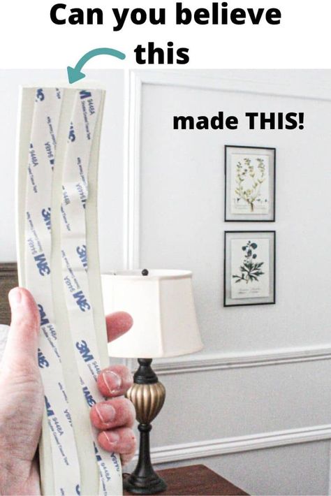 Peel And Stick Picture Frame Molding, Peel And Stick Wall Moulding, Faux Picture Frame Moulding, Peel And Stick Trim Molding, Stick On Molding, Renter Friendly Interior Design, Peel And Stick Moulding, Rental Friendly Accent Wall, Diy Wall Treatments