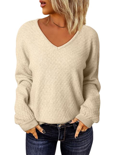 PRICES MAY VARY. Material:Womens fashion V neck sweaters is made of high quality waffle knit material,soft,lightweight and skin-friendly,comfortable to wear.This trendy waffle knit sweaters for women is warm and cozy,perfect for fall and winter. Features:Waffle knit sweaters for women,womens long sleeve sweaters,v neck sweaters for women,sweater tops for women 2024,fall sweaters for women,winter sweaters for women,pullover sweaters for women. Design:With a flattering V-neckline, the EVALESS long Plus Size Fall Fashion Apron Belly, Stitch Fix Fall 2024, Fall 2024 Womens Fashion, 2024 Fall Fashion Trends Women Over 30, Fall Fashion Women Over 40, Target Clothes Women, Daily Look Outfits, Fall 2024 Fashion Trends Women Over 40, 60 Year Old Woman Fashion