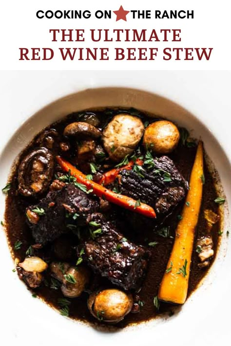 The quintessential beef stew, Jacques Pepin’s Beef Stew with Red Wine is a very special recipe. This red wine beef stew creates a luscious red wine sauce that you simply won’t believe. The best beef stew in wine sauce recipe. Dijon And Cognac Beef Stew Nyt, Beef Stew In Red Wine Sauce, Red Wine Braised Beef Stew, Beef Stew Crock Pot Recipes Red Wine, French Stew Recipes, Recipes Using Red Wine, Jacques Pepin Beef Stew, Beef Stew Red Wine, Beef Shank Stew Recipe