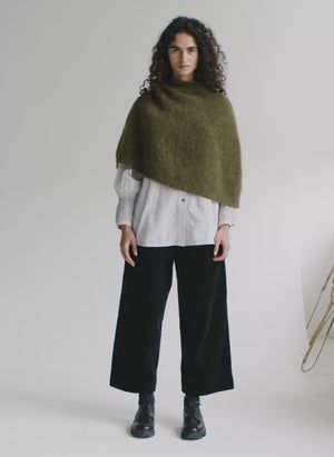 Lofty Alpaca Blend Knitted Poncho | Olive Cozy Knitted Wool Poncho, Toast Knitwear, Fall Handwoven Alpaca Poncho, Cozy Brown Alpaca Poncho, Luxury Wool Poncho, One Size, Poncho Outfit, Linen Tableware, Women Nightwear, Mens Loungewear