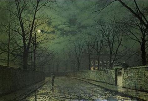 John Atkinson Grimshaw, Atkinson Grimshaw, Rain Painting, After Rain, Borders For Paper, Night Scene, Painting Reproductions, Street Scenes, Us Images