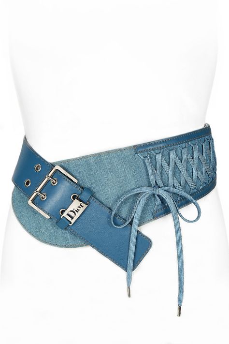 Denim Corset Belt, Dior Belt, Dior Denim, Png Clothes, Louis Vuitton Limited Edition, Chanel Pearls, Denim Corset, Denim Belt, Blue Belt