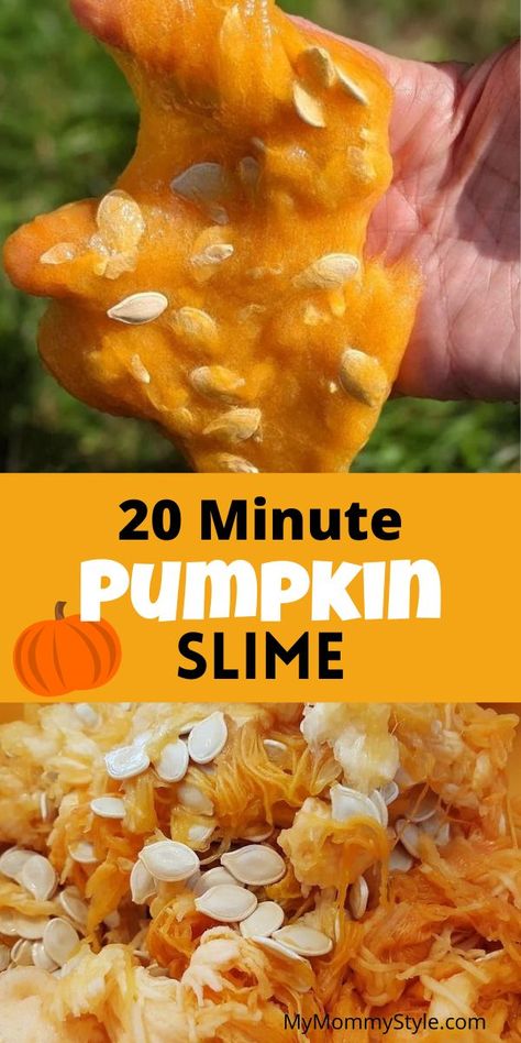 Carving pumpkins this Halloween? Don't throw out those pumpkin innards and make this oozing pumpkin slime that your kids will love. #pumpkinslime #pumpkingutsslime Pumpkin Slime, Pumpkin Pulp, Pumpkin Guts, Creative Art Projects, Borax Slime, Halloween Bingo, Carving Pumpkins, Slime Recipe, Mommy Style