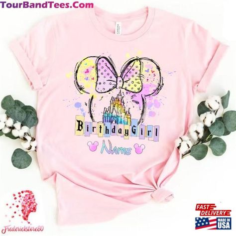 Personalized Disney Birthday Girl Shirt Watercolor Castle Disneyland Minnie Ears Hoodie Classic Check more at https://tourbandtees.com/product/personalized-disney-birthday-girl-shirt-watercolor-castle-disneyland-minnie-ears-hoodie-classic/ Watercolor Castle, Disney Illustration, Disney Birthday, Birthday Girl Shirt, Disney Shirt, Minnie Ears, Girl Shirt, Birthday Girl, Top Trends