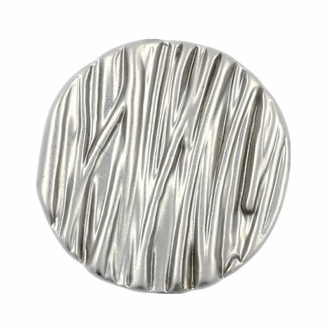 Matte Silver Wrinkle Surface Design Metal Shank Buttons. 0.75 inch Texture Jewelry Design, Mens Diamond Jewelry, Texture Jewelry, Button Fashion, Metal Texture, Shank Button, Neck Piece, Silver Buttons, Circle Design