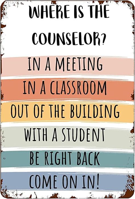 School Counselor Door Sign, School Counselor Door, Counselor Door Sign, Counselor Door, Counseling Office Decor, Counseling Office, School Counselor, Door Sign, Art Metal