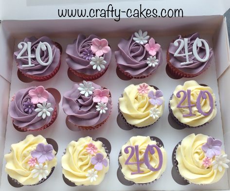 Cupcakes For Ladies Birthday, Cupcakes Birthday Women, 75th Birthday Cupcakes, 65th Birthday Cupcakes, 50th Cupcakes For Women, Birthday Cupcakes For Women Pretty, 40th Cupcakes For Women, 50th Birthday Cupcakes For Women Ideas, Cupcakes 60th Birthday