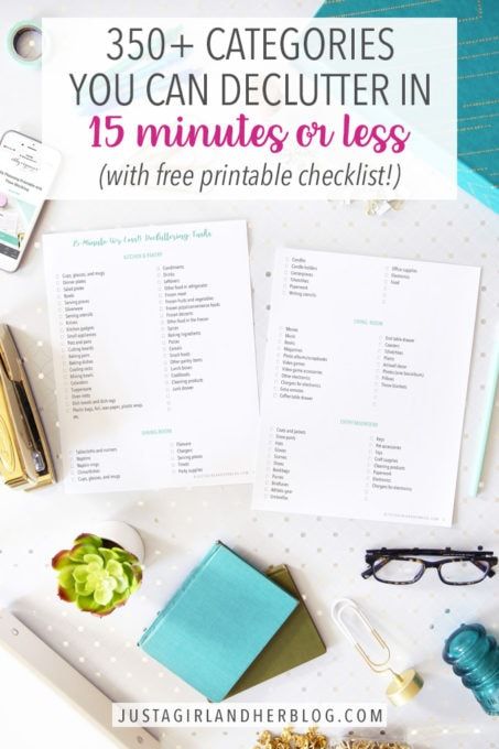 Grab your free printable checklist of 350+ categories in your home that you can declutter in 15 minutes or less, and start making the very most of the margins in your day! | #declutter #homeorganization Home Organisation Tips, Free Printables Organization, Konmari Method, Organization Inspiration, Printable Checklist, Organization Printables, Planning Printables, Declutter Your Home, Organizing Ideas