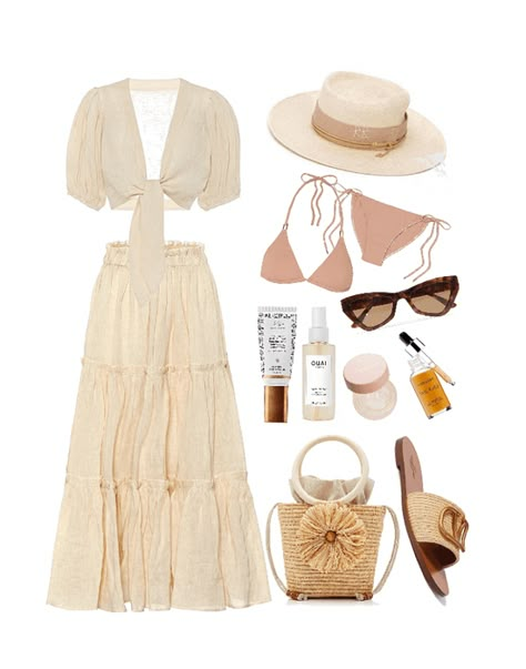 Vacation Polyvore Outfits, Beach Polyvore Outfits, Beach Sets Outfit, Summer Beach Looks Outfit Ideas, Polyvore Outfits Aesthetic Summer, Summer Beach Outfit Aesthetic, Summer Polyvore Outfits, Beach Outfits Polyvore, Outfit Praia