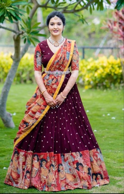 Yu Gi Oh Cards, Simple Frock Design, Lehenga Saree Design, Long Frock Designs, Half Saree Lehenga, Long Gown Design, Half Sarees, Simple Frocks, New Saree Blouse Designs