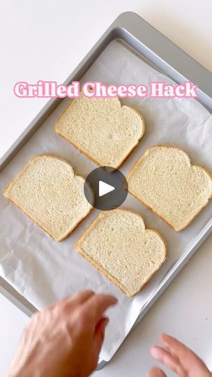 731K views · 3.5K reactions | YOU get a grilled cheese! 🧀 YOU get a grilled cheese sandwich! 🧀 EVERYBODY GETS A GRILLED CHEESE SANDWICH! 🧀🎉Easy Tip 💡Sheet pan grilled cheese = quick dinner! Andy in the house sharing a quick tip - add mayonnaise to outer part of bread to make it crispy. Add your favorite cheese and Bake @ 400 for about 7 minutes.  #easyrecipes #hack #kitchenhacks #grilledcheese | Best Friends For Frosting by Melissa Johnson | Best Friends For Frosting by Melissa Johnson · Original audio Grilled Cheese In Oven, Bread To Make, Large Group Meals, Cooking Healthy, Easy Meals For Kids, Salad Sandwich, Cheese Sandwich, 7 Minutes, Grilled Cheese Sandwich