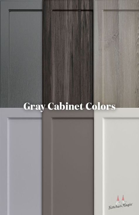 The key to selecting a countertop that complements your gray cabinets is creating contrast, and our experts are here to show you how.  #Color #GrayKitchen #GrayCabinet #CabinetRefacing #KitchenCounter Gray Cabinet Colors, Colors Kitchen Cabinets, Cabinet Makeover Kitchen, Cabinet Design Ideas Kitchen, Makeover Kitchen Cabinets, Kitchen Cabinets Colors, Cabinet Design Kitchen, Modern Kitchen Countertops, Kitchen Cupboard Colours