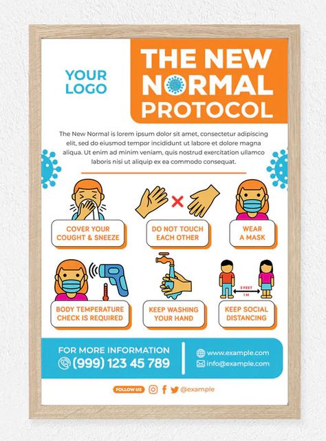 New Normal Illustration, New Normal Poster, School Poster Ideas, School Signage, Coreldraw Design, Poster Presentation, Medical Brochure, Poster School, Classroom Rules Poster