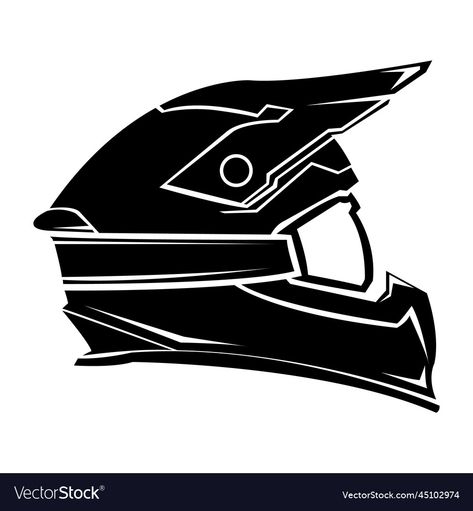 Simple Vector Illustration, Helmet Drawing, Simple Bike, Motocross Helmet, Motorcycle Drawing, Helmet Motorcycle, Helmet Logo, Motocross Helmets, Logo Minimalist