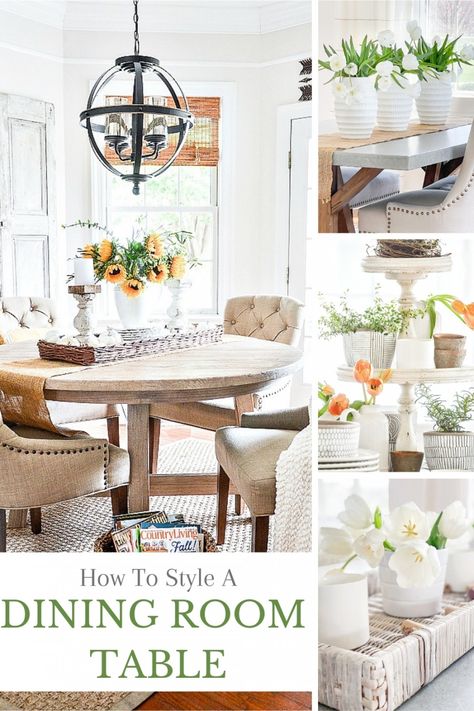 Style A Dining Room Table, Styling Dining Room Table, Dinning Room Table Center Piece, Styling Dining Room, Dining Room With Round Table, Dining Room Table Centerpiece Ideas, Round Dinner Table, Dining Room Table Centerpiece, Table Centerpiece Ideas