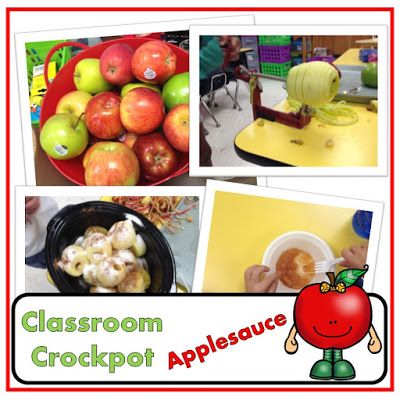 Mrs. McGinnis' Little Zizzers: Crockpot Applesauce In The Classroom (Perfect for Johnny Appleseed Day) Applesauce In The Classroom, Crockpot Applesauce Recipe, Johnny Appleseed Day, Johnny Appleseed Activities, Apple Center, Apple Alphabet, Crockpot Applesauce, Apple Math, Alphabet Centers