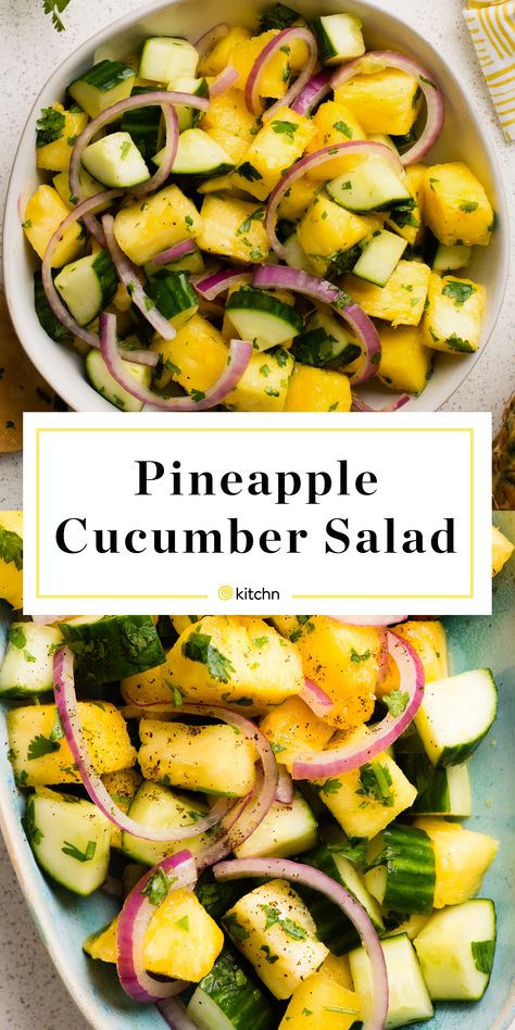 Pineapple Cucumber Salad, Pineapple Cucumber, Cucumber Diet, Cucumber Recipes Salad, Refreshing Salad, Cucumber Recipes, Cucumber Salad, Healthy Nutrition, Summer Salads