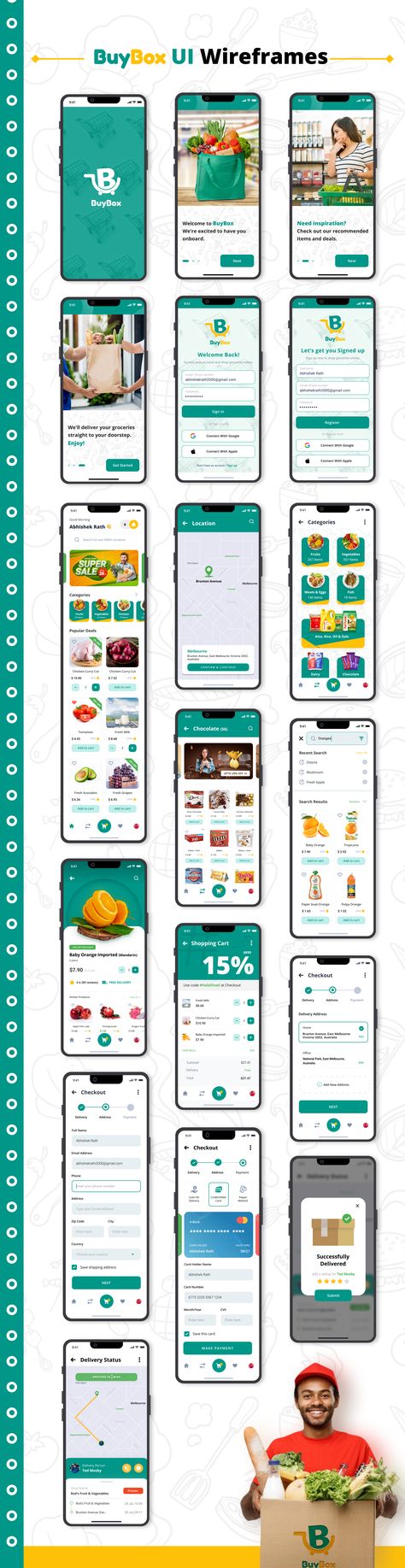 Embark on a remarkable UI design case study for BuyBox, the game-changer in grocery shopping apps. Witness the transformation of user experience as we delve into the seamless interface, innovative features, and personalized recommendations. Discover how BuyBox simplifies shopping with intuitive navigation, smart lists, and a visually captivating design. Join us on this digital journey of grocery shopping excellence! Grocery App Design, Grocery App Ui Design, Supermarket App, Grocery List App, Ecommerce Ui Design, App Case Study, App Wireframe, Vegetable Delivery, Grocery Shopping App