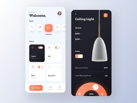 App Design Trends, House App, App Design Layout, Ui Ux App, Design Home App, Light App, Ui Ux 디자인, Mobile App Design Inspiration, App Ideas