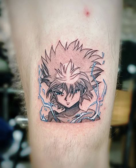 Wolf Tattoos For Women, Goten Y Trunks, Hunter Tattoo, Framed Tattoo, Comic Tattoo, Pokemon Tattoo, Chest Tattoos For Women, Thigh Tattoos Women, Minimalist Tattoos