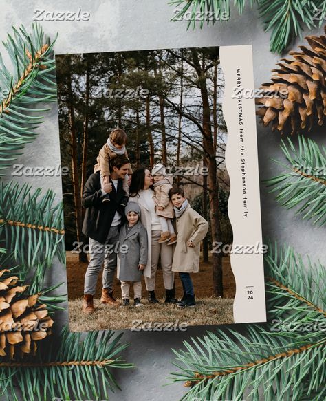 Lea Delaveris on Zazzle Christmas Card Simple, Minimalist Christmas Card, Simple Holiday Cards, Family Christmas Card, Modern Christmas Cards, Unique Christmas Cards, Family Christmas Cards, Christmas Wonderland, Christmas Holiday Cards