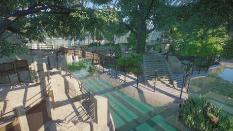 Steam Workshop::Parc Zoologique - Episode 9 (by Toves) Planet Zoo Steam Workshop, Zoo Inspiration, Zoo Tycoon, Zoo Design, Zoo Architecture, Zoo Ideas, Minecraft City, Creative Mind, Gamer Girl