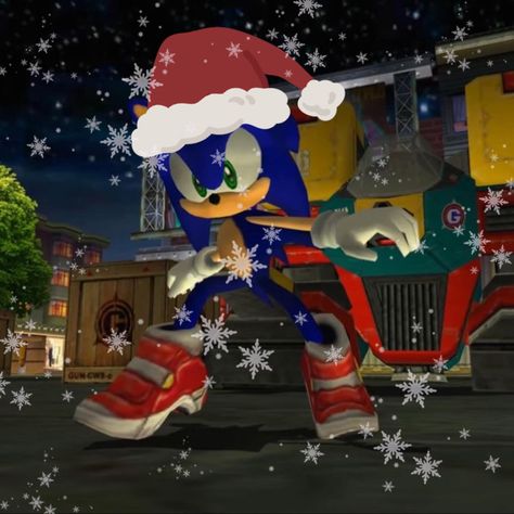 Sonic And Shadow Christmas Pfp, Sonic Christmas Wallpaper, Shadow Christmas Pfp, Christmas Sonic Pfp, Sonic Christmas Pfp, Sonic The Hedgehog Christmas, Christmas Sonic, Sonic Christmas, Slow Christmas