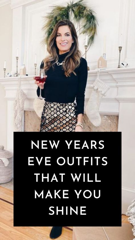 Start the new year sparkling wearing these New Year's Eve outfits! Newyear Dress Outfit, What To Wear For New Years Eve Party, New Year’s Eve Jewelry, 2024 New Year Outfit, Dressy Casual New Years Eve Outfit, New Years Outfit Ideas For Women Casual, New Year Eve Party Outfit, News Years Eve Outfit Night, New Year's Eve Outfit Ideas