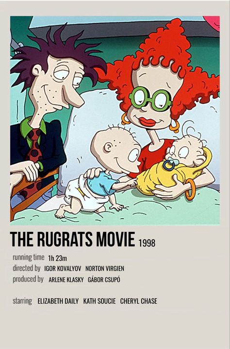 minimal polaroid movie poster for the rugrats movie Recess Cartoon, Rugrats Movie, Homemade Milk Chocolate, The Rugrats Movie, Polaroid Movie Poster, Tv Show Posters, Good Animated Movies, Iconic Movie Posters, Family Films