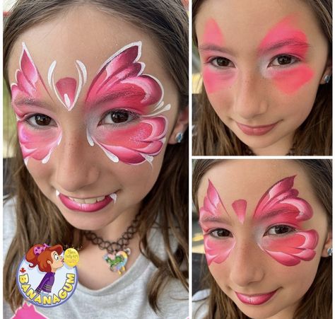 Face Paint Step By Step, Paint Step By Step, Butterfly Face Paint, Girl Face Painting, Butterfly Face, Face Painting Easy, Kids Face Paint, Face Painting Designs, Mermaid Princess