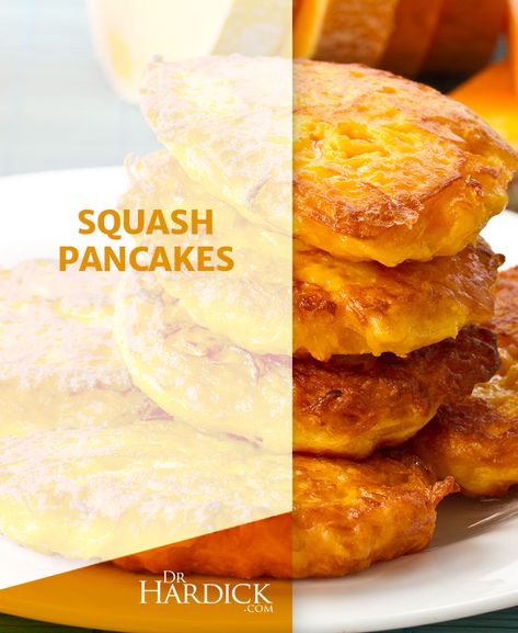 DrHardick.com | Squash Pancakes | http://drhardick.com Cooked Squash, Veggies For Breakfast, Butternut Squash Pancakes, Squash Pancakes, Healthy Breakfast Alternatives, Flourless Pancakes, Butternut Recipes, Buttercup Squash, Squash Puree