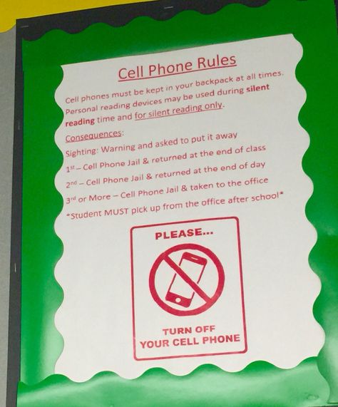 Ms.Cullen's Classroom  - cellphone Rules Cell Phone Jail For Classroom, Phone Jail Classroom, Cell Phone Jail, Teaching Cells, Sensory Path, Kids Cell Phone, Silent Reading, Jail Cell, Cell Phone Service