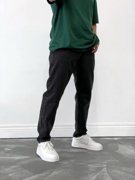 Look Retro, Slim Fit Trousers, Pocket Jeans, Hip Hop Fashion, Outfit Casual, Baggy Jeans, Asian Men, Colored Jeans, Jeans Style