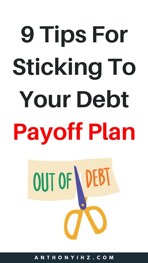 Getting a debt repayment strategy is not enough to become debt-free, but sticking to the debt payoff plan is all it takes to live a debt-free life. Are you looking for the best financial advice on how to set up a debt payoff plan and stick to it? Check out these 9 tips for sticking to your debt payoff plan and get rid of your debt for good Living Debt Free, Paid Off Debt, Credit Card Debt Payoff, Pay Debt, Debt Payoff Plan, Loan Payoff, Paying Off Debt, Dave Ramsey Budgeting, Debt Reduction