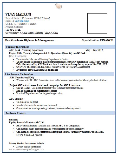 Over 10000 CV and Resume Samples with Free Download: Resume Format for MBA Finance Fresher Resume Template For Freshers, Download Cv Format, New Resume Format, Cv Format For Job, Resume Format Free Download, Latest Resume Format, Cv Resume Sample, Mohan Lal, Free Resume Format