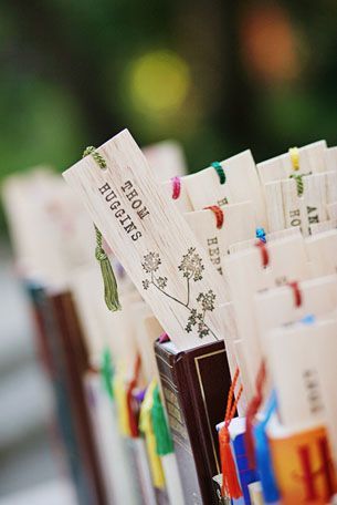 Book Favors, Book Themed Wedding, Literary Wedding, Trendy Wedding Favors, Candy Wedding Favors, Romance Wedding, Essense Of Australia, Personalized Bookmarks, Wedding Crafts Diy