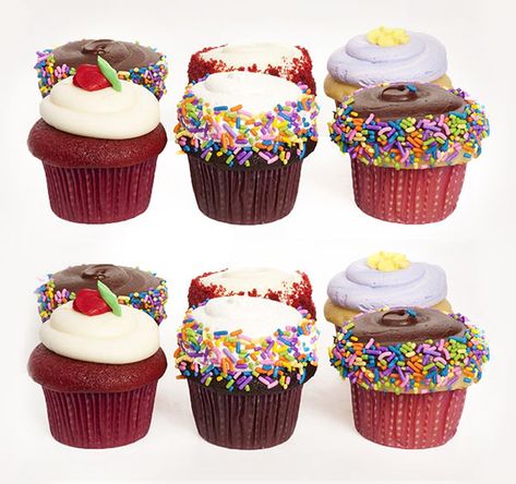 Classic Cupcakes (12 pack) - Carousel Cakes Classic Cupcakes, Bakery Outlet, New York Cake, Blue Velvet Cakes, Buying Food, Carousel Cake, White Buttercream, Cupcake Flavors, Red Velvet Cupcakes