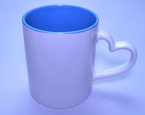 inner color mug with heart handle Heart Handle Mug, Savings Box, Sublimation Mugs, Ceramic Mugs, Coffee Mugs, Mug, Ceramics, Tableware, Coffee