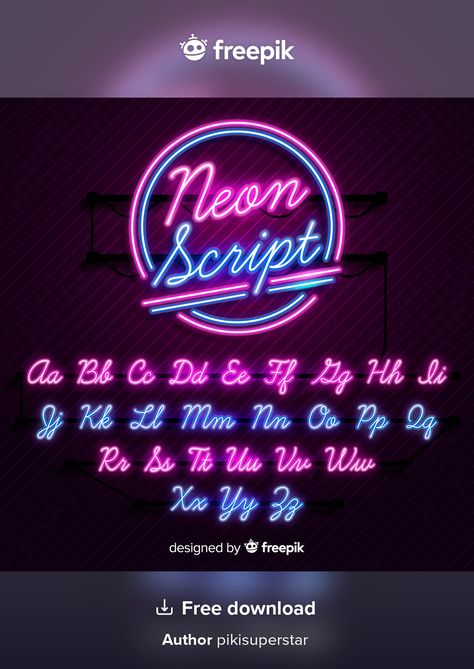 Neon alphabet Free Vector | Free Vector #Freepik #freevector #light #character #typography #alphabet Neon Sign Lettering Alphabet, Neon Sign Font Lettering, Neon Letter Lights Alphabet, Neon Light Typography, Neon Sign Logo Design, Neon Sign Lettering, Neon Sign Typography, Neon Font Design, Neon Logo Design Ideas