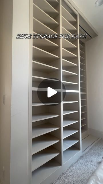 Maven Design Co. on Instagram: "No one said having a shoe collection was a bad thing! 👠👟👡This primary closet has the perfect place for them all. Save this post for inspo! 

Builder: @buildwithdavies 
Designer: @designwithmaven 
Featured in: 2022 @uvparade 

#designwithmaven #interiordesign #storagehacks #organization #organizeyourlife" Shoes Storage Ideas, Primary Closet, Boot Room Utility, Goth Babe, Villa Designs, Shoe Storage Ideas, Storage Solutions Closet, Shoe Cupboard, Closet Shoe Storage