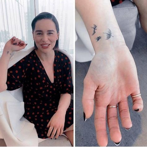 Emilia Clarke, the mother of dragons Mother Dragon Tattoo, Mother Of Dragons Tattoo, Targaryen Tattoo, Game Of Thrones Tattoo, The Mother Of Dragons, Tatuagem Masculina Pequena, Small Dragon Tattoos, Army Tattoos, Chinese Dragon Tattoos