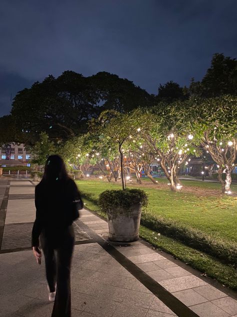 Night walks lanterns trees walking aesthetic blurry Night Time Walks Aesthetic, Late Walks Aesthetic, Shivani Core Aesthetic, Walking In City Aesthetic, Walking Asthetic Pic, City Walking Aesthetic, Walk Aesthetic Night, Shivani Core, Girl Walking Aesthetic